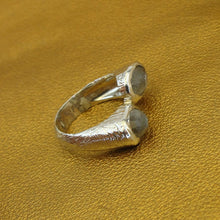 Load image into Gallery viewer, Hadar Designers Labradorite ring sz 6.5, 7 sterling silver handmade (h) last 1