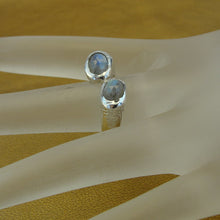 Load image into Gallery viewer, Hadar Designers Labradorite ring sz 6.5, 7 sterling silver handmade (h) last 1