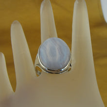 Load image into Gallery viewer, Hadar Designers Lace Agate Ring 925 Sterling Silver Size 11 Handmade (H 184)y