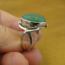 Load image into Gallery viewer, Hadar Designers Aventurine Ring 925 Sterling Silver Size 7.5, 8 Handmade () SALE