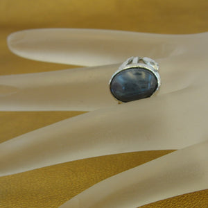 Hadar Designers Labradorite Ring Size 7.5 Sterling Silver 925 Handmade (H) Sale
