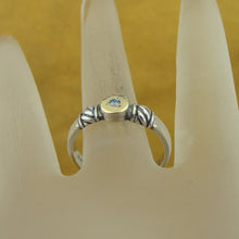 Load image into Gallery viewer, Hadar Designers Blue Opal Ring 7.75,8,8.5 Handmade 9k Yellow Gold 925 Silver ()Y