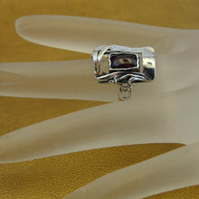 Load image into Gallery viewer, Hadar Designers Red Garnet Ring 6,7,8,9,10 Handmade 9k Gold 925 Silver (MS)