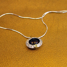 Load image into Gallery viewer, Hadar Designers Handmade 9k Yellow Gold 925 Silver Red Garnet Pendant (ms)