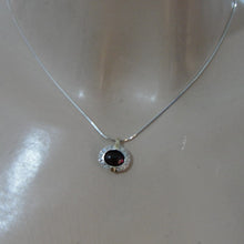 Load image into Gallery viewer, Hadar Designers Handmade 9k Yellow Gold 925 Silver Red Garnet Pendant (ms)