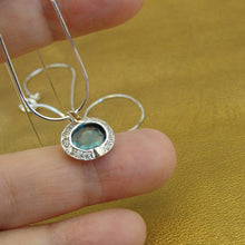 Load image into Gallery viewer, Hadar Designers Handmade 9k Yellow Gold 925 Silver Blue Topaz Pendant (ms)