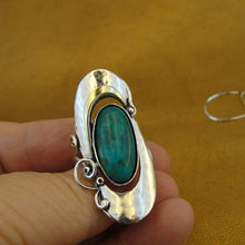 Load image into Gallery viewer, Hadar Designers 9k Yellow Gold Sterling Silver Turquoise Earrings Handmade (MS 325)