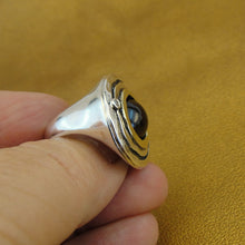 Load image into Gallery viewer, Hadar Designers Garnet Ring Handmade 9k Yellow Gold 925 Silver 6,7,8,9,10 (MS)