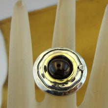 Load image into Gallery viewer, Hadar Designers Garnet Ring Handmade 9k Yellow Gold 925 Silver 6,7,8,9,10 (MS)