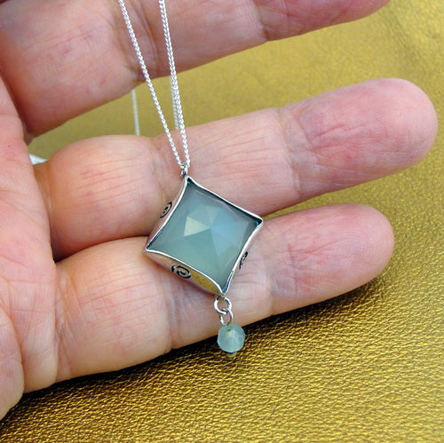 Jade Pendant 925 Sterling Silver New  Handmade Art (Sha) Hadar Designers  LAST