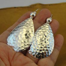 Load image into Gallery viewer, Hadar Designers 925 Sterling Silver Large Drop Earrings Handmade Modern Art LAST