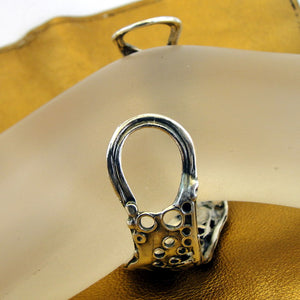 Hadar Designers Sterling Silver Amethyst Cuff Bracelet Handmade (H 313b) LAST