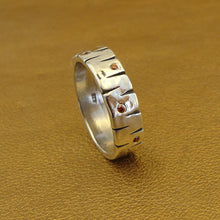 Load image into Gallery viewer, Hadar Designers Red Zircon Ring 925 Sterling Silver sz 5,6,7,8 (MS)8y