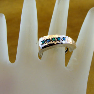 Opal Ring 9k Rose Gold 925 Silver  sz 8 Handmade Art Hadar Designers () LAST