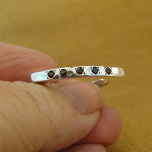 Hadar Designers Red Garnet Ring size 8 Handmade 925 Sterling Silver () LAST