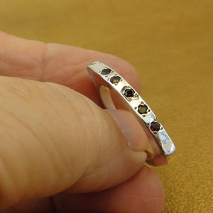 Hadar Designers Red Garnet Ring size 8 Handmade 925 Sterling Silver () LAST