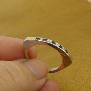 Hadar Designers Red Garnet Ring size 8 Handmade 925 Sterling Silver () LAST