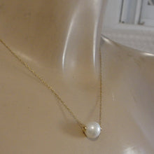 Load image into Gallery viewer, Hadar Designers white pearl Pendant 14k gold filled handmade art (V)