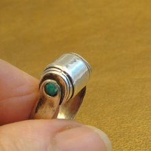 Load image into Gallery viewer, Hadar Designers Turquoise Ring 925 Sterling Silver 6.5,7,7.5 Handmade (H) Last