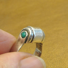 Load image into Gallery viewer, Hadar Designers Turquoise Ring 925 Sterling Silver 6.5,7,7.5 Handmade (H) Last