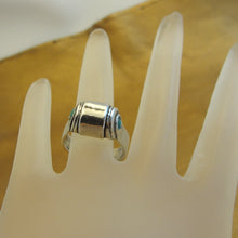 Load image into Gallery viewer, Hadar Designers Turquoise Ring 925 Sterling Silver 6.5,7,7.5 Handmade (H) Last