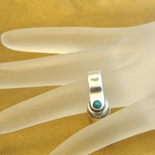 Load image into Gallery viewer, Hadar Designers Turquoise Ring 925 Sterling Silver 6.5,7,7.5 Handmade (H) Last