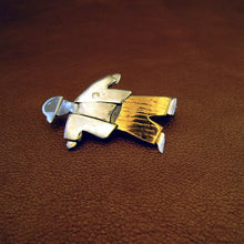 Load image into Gallery viewer, Brooch Pin 9k Yellow Gold 925 Silver  Israel Handmade Hadar Designers  (H) SALE