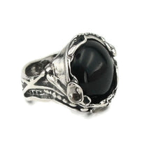Load image into Gallery viewer, Hadar Designers onyx ring 925 sterling silver size 7,7.5,8,8.5,9 handmade (H