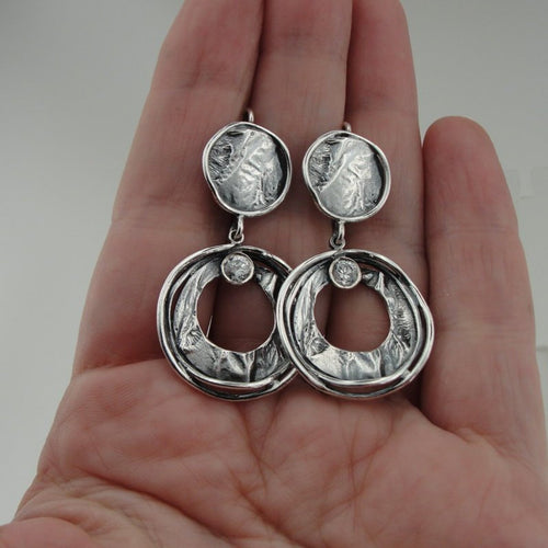 Zircon Earrings 925 Silver 