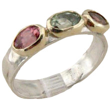 Load image into Gallery viewer, Pink Tourmaline Ring Hadar Designers 9k Gold  6,7,8,9 Sterling Silver (I r309)
