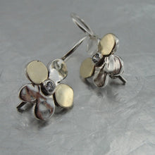 Load image into Gallery viewer, Hadar Designers Floral Earrings Handmade 9k Yellow Gold Sterling Silver (s 2616