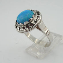 Load image into Gallery viewer, Hadar Designers Fire Opal Ring sz 6.5,7 Handmade 925 Sterling Silver () LAST