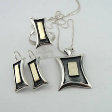 Load image into Gallery viewer, Hadar Designers Modern Earrings 9K Yellow Gold Sterling Silver Handmade (s 2608)