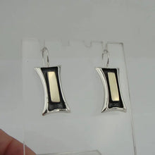 Load image into Gallery viewer, Hadar Designers Modern Earrings 9K Yellow Gold Sterling Silver Handmade (s 2608)