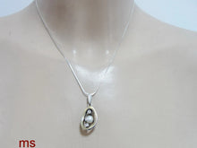 Load image into Gallery viewer, Hadar Designers White Pearl Pendant 9k Yellow Gold Sterling Silver Handmade (ms