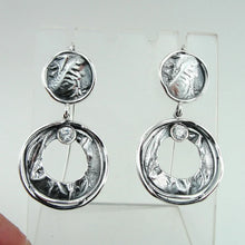 Load image into Gallery viewer, Zircon Earrings 925 Silver &quot;WILD&quot; Dangle Handmade Hadar Designers (MS)