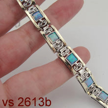 Load image into Gallery viewer, Hadar Designers Blue Opal Bracelet 9k Yellow Gold 925 Sterling Silver (S 2613)