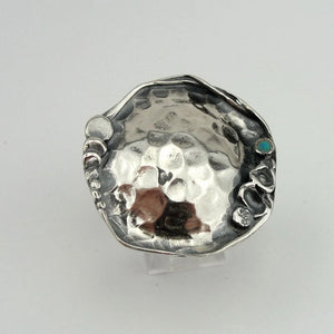 Hadar Designers Blue Opal Ring 7.5,8,9,10 Handmade 925 Sterling Silver (H 1082)y
