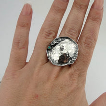 Load image into Gallery viewer, Hadar Designers Blue Opal Ring 7.5,8,9,10 Handmade 925 Sterling Silver (H 1082)y