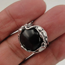 Load image into Gallery viewer, Hadar Designers onyx ring 925 sterling silver size 7,7.5,8,8.5,9 handmade (H