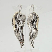 Load image into Gallery viewer, Hadar Designers Long Earrings 9K Yellow Gold Sterling Silver Handmade (s 2001)