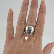 Load image into Gallery viewer, Opal Ring 9k Rose Gold 925 Silver  6.5,7, 7.5,8 Handmade Hadar Designers  () SALE