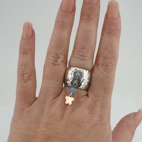 Opal Ring 9k Rose Gold 925 Silver  6.5,7, 7.5,8 Handmade Hadar Designers  () SALE