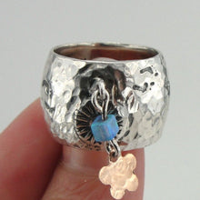 Load image into Gallery viewer, Opal Ring 9k Rose Gold 925 Silver  6.5,7, 7.5,8 Handmade Hadar Designers  () SALE