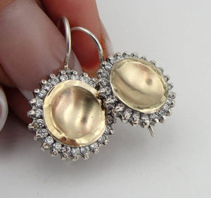 Hadar Designers ring 9k yellow gold sterling silver cz 7,8,8.5,9 handmade (ms)y