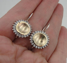 Load image into Gallery viewer, Hadar Designers 9k Yellow Gold Sterling Silver Zircon Earrings Impressive (Ms)Y