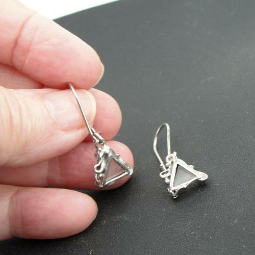 Hadar Designers Handmade Drop Dangle Sterling Silver Chalcedony Earrings(H) SALE