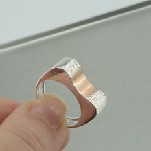 Load image into Gallery viewer, Hadar Designers 9K Rose Gold Sterling Silver Ring size 7,8.5,9 Handmade (dk)SALE