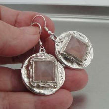 Load image into Gallery viewer, Hadar Designers Handmade Drop Dangle Sterling Silver Chalcedony Earrings(H) SALE