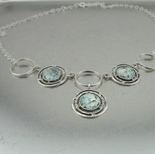 Load image into Gallery viewer, Hadar Designers Antique Roman Glass Necklace Handmade 925 Sterling Silver (as